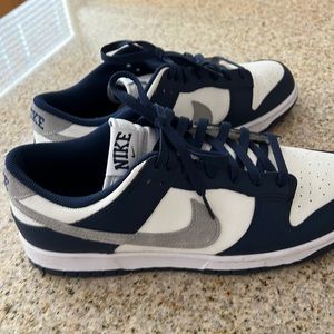 Size 11.5 Nike Dunk Low Midnight Navy Smoke Grey. Perfect Condition! 🔥